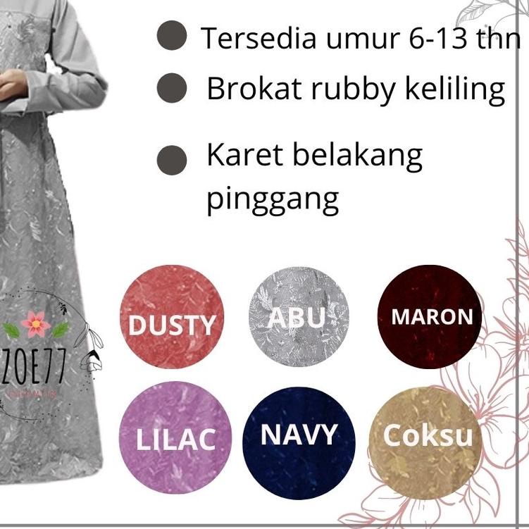 ℮ Zoe77 Jelita Kid Gamis Anak Perempuan remaja tanggung Brokat pesta tille rubby mewah murah usia 6 