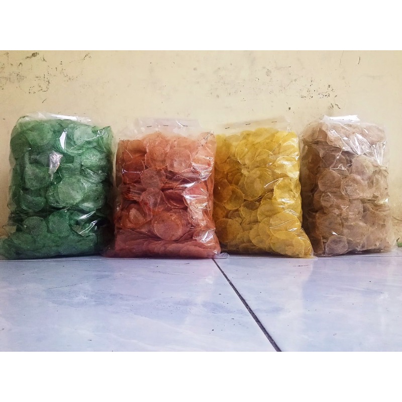 

keripik kaca pedas daun jeruk 500 gram / keripik kaca pedas gurih daun jeruk murah cod