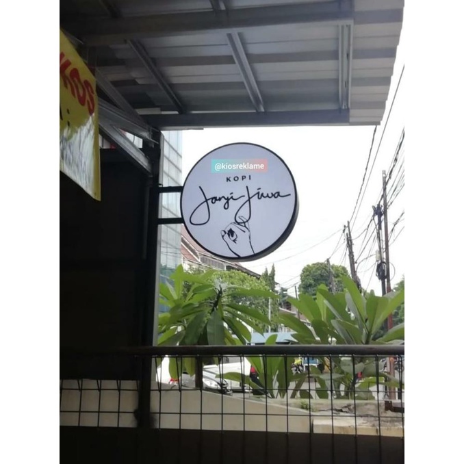 Neon Box bulat diameter 60cm Lc