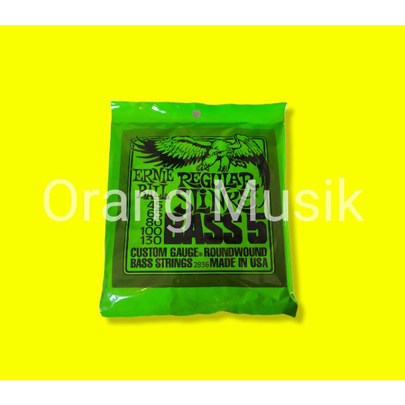 Senar Bass Ernie Ball 5 String Regular Slinky Ukuran 045/130 - Senar Bass Ernie Ball Impor Regular Slinky 045-130 Import