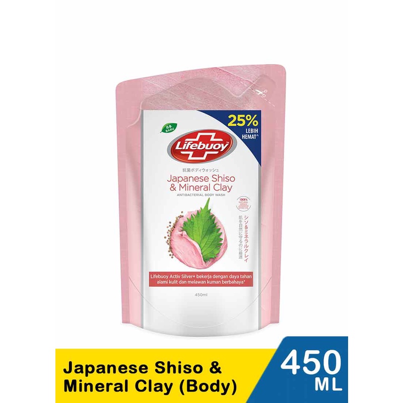 Lifebuoy Sabun Mandi Cair Refill Japan Shiso & Mineral 450 ml