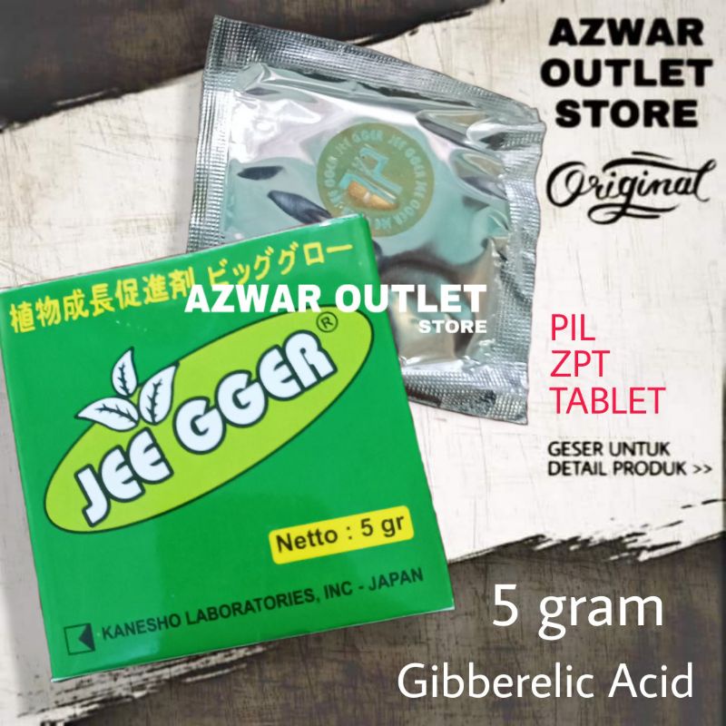 ZPT tablet / PIL JEE GGER Gibberelic Acid pemacu tumbuh untuk tanaman