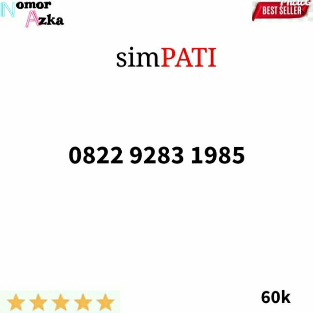Promo nomor cantik simpati seri tahun 1985 termurah p11