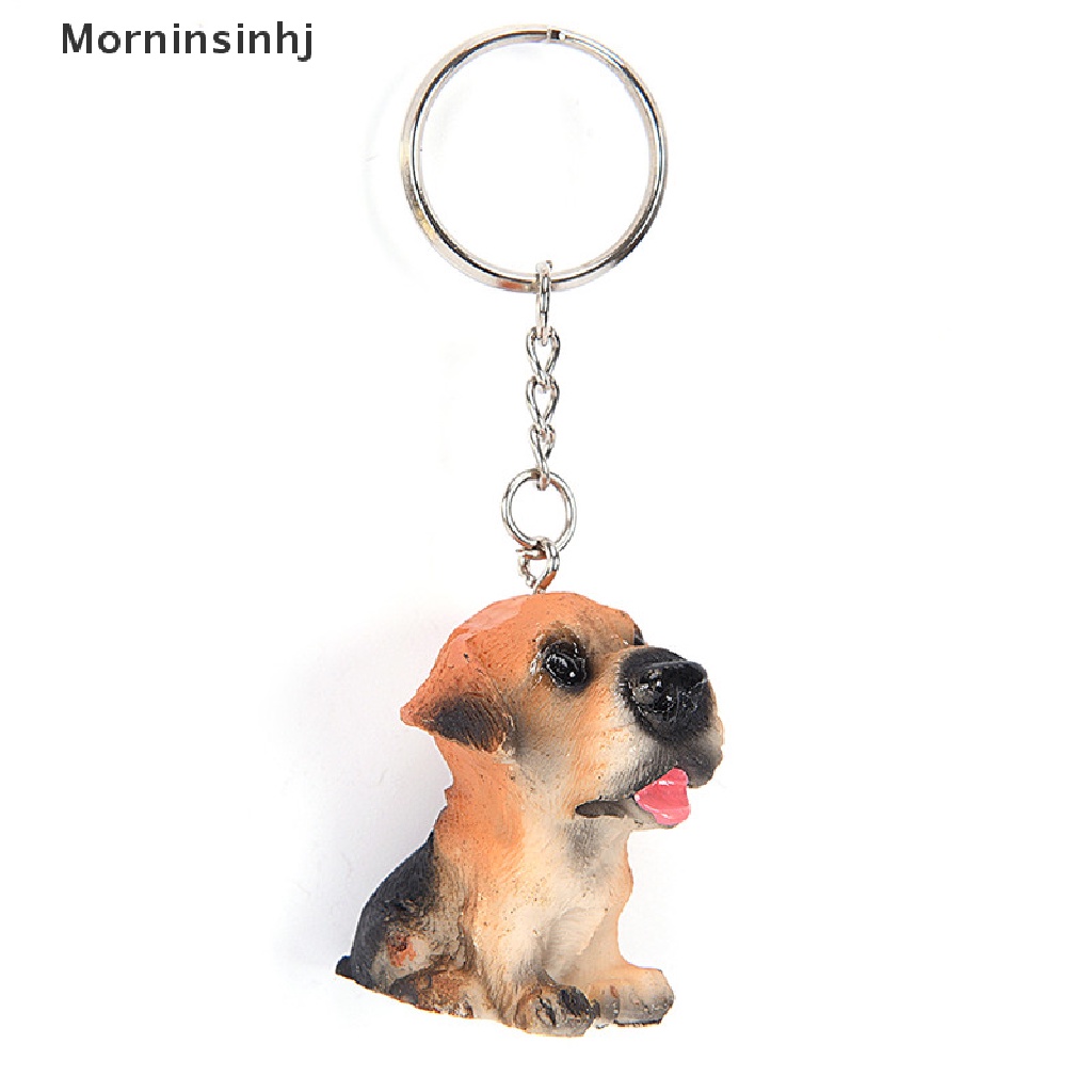 Mornin Lovely Resin Hewan Anjing Peliharaan Gantungan Kunci Key chains Gantungan Kunci Random Hadiah Perhiasan id