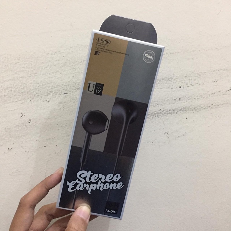 PROMO HANDSFREE U19 MAKARON PACKING PANJANG CHROOM NEW EARPHONE CANDY U-19 INDONESIA