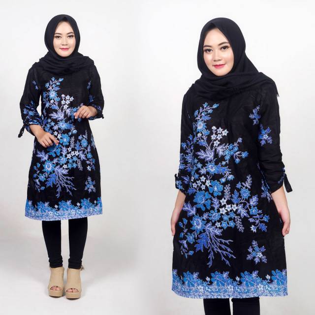 Baju Atasan fit m.L.xL.XXL .xxxL.xxxxL.xxxxxLDress Tunic SOGAN Batik Printing