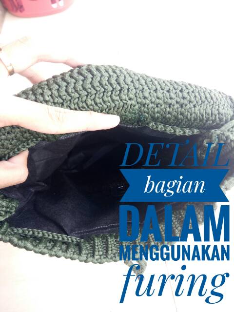 Tas gendong rajut murah berkualitas / tas punggung karakter keroppy rajutan murah / tas anak keropi