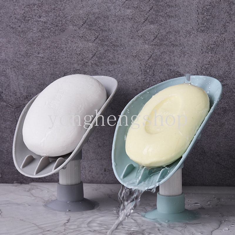 Rak Holder Sabun Bentuk Daun Dengan Suction Cup Untuk Kamar Mandi