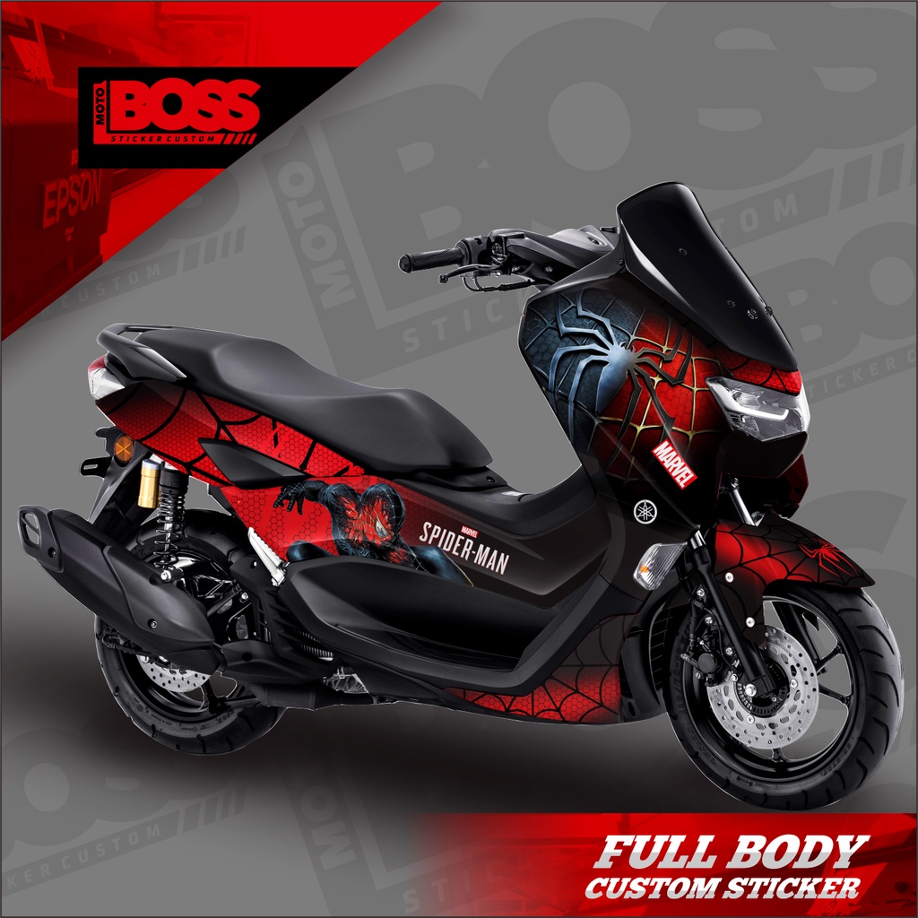 Decal Stiker Nmax New 2020 2021 Full Body Motor Yamaha Nmax 2022 facelift Dekal Motif spiderman