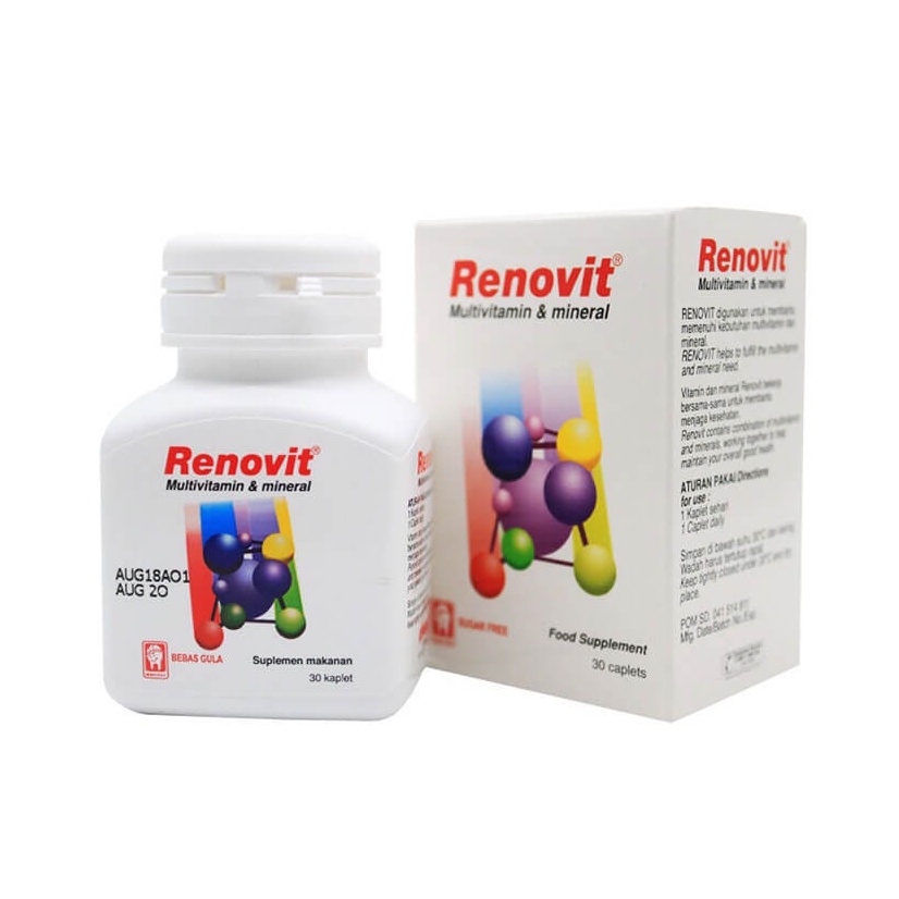 Renovit Multivitamin & Mineral Botol 30 Kandungan Lengkap untuk Sehat