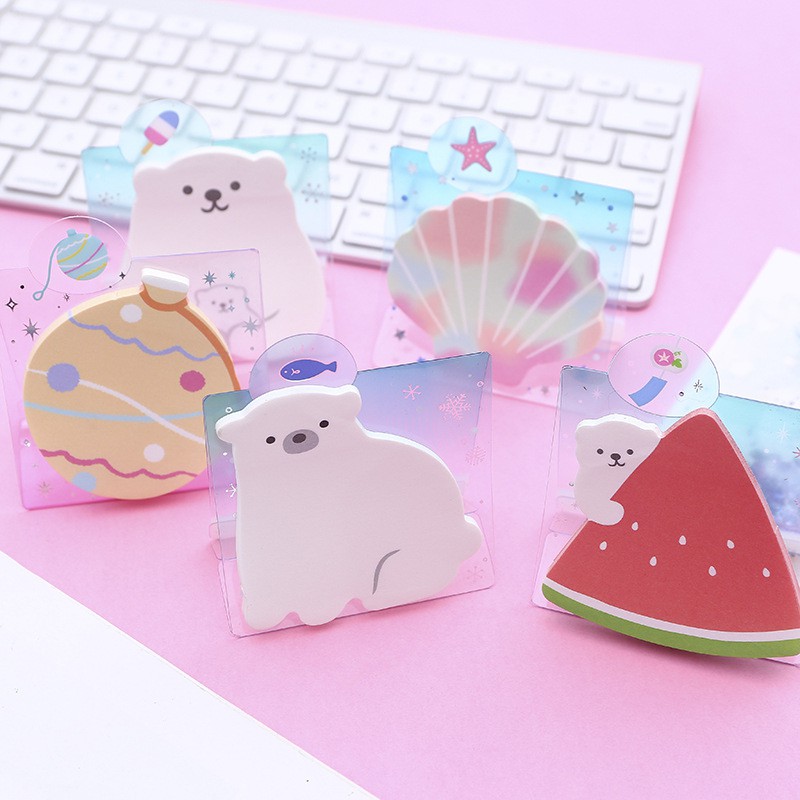 

Stand Fusen Polar Bear Sticky Notes - Catatan tempel / Kertas Memo