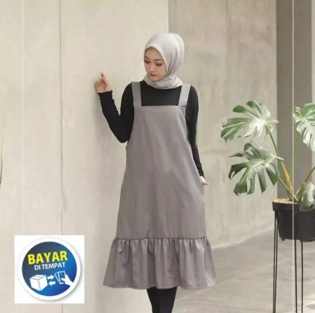 Baju Outer Muslim Kekinian Overall Princess Trends Fashion Anak Muda Di Hari Lebaran