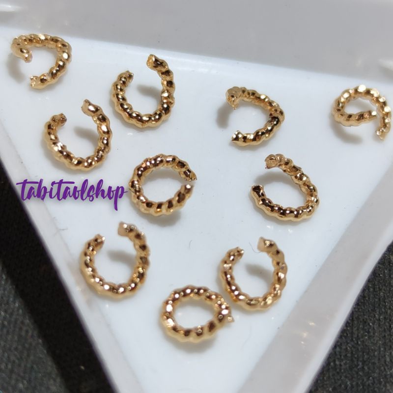Ring Sambung Lapis Emas 18k KC Gold Gerigi (10pcs) Anti Karat