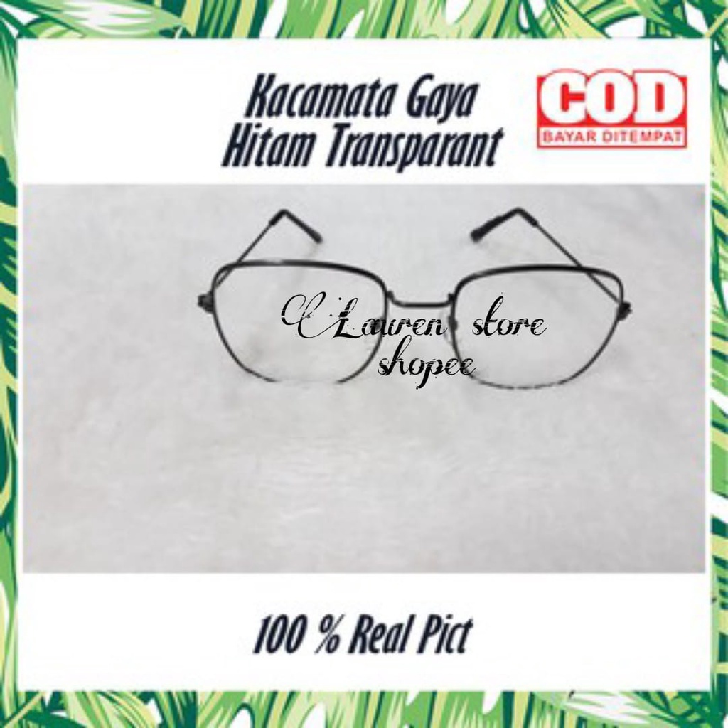 Kacamata gaya simple / kacamata santai wanita pria / kacamta lensa bening/ kacamata wanita pria anti