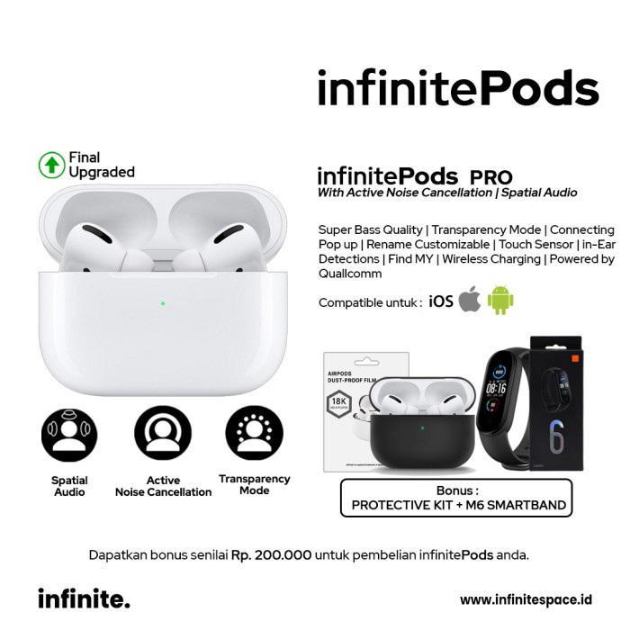 Limited - Infinitepods Pro W/ Active Noise Cancellation