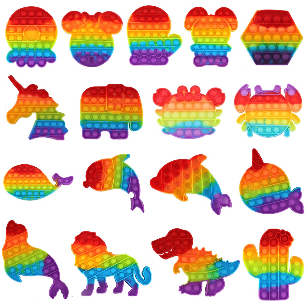 POP IT RAINBOW Mainan Anak Fidget Toys Game Toys-1