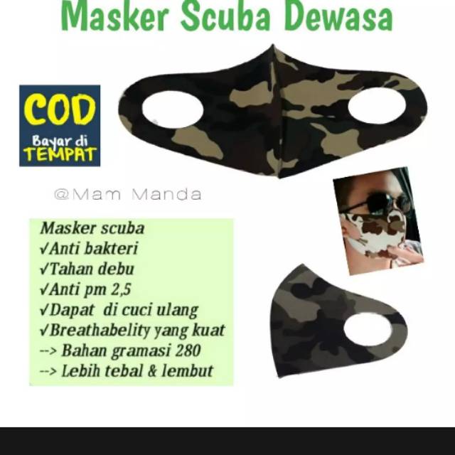 Masker scuba gramasi 280 / masker armi /masker dewasa / masker anak