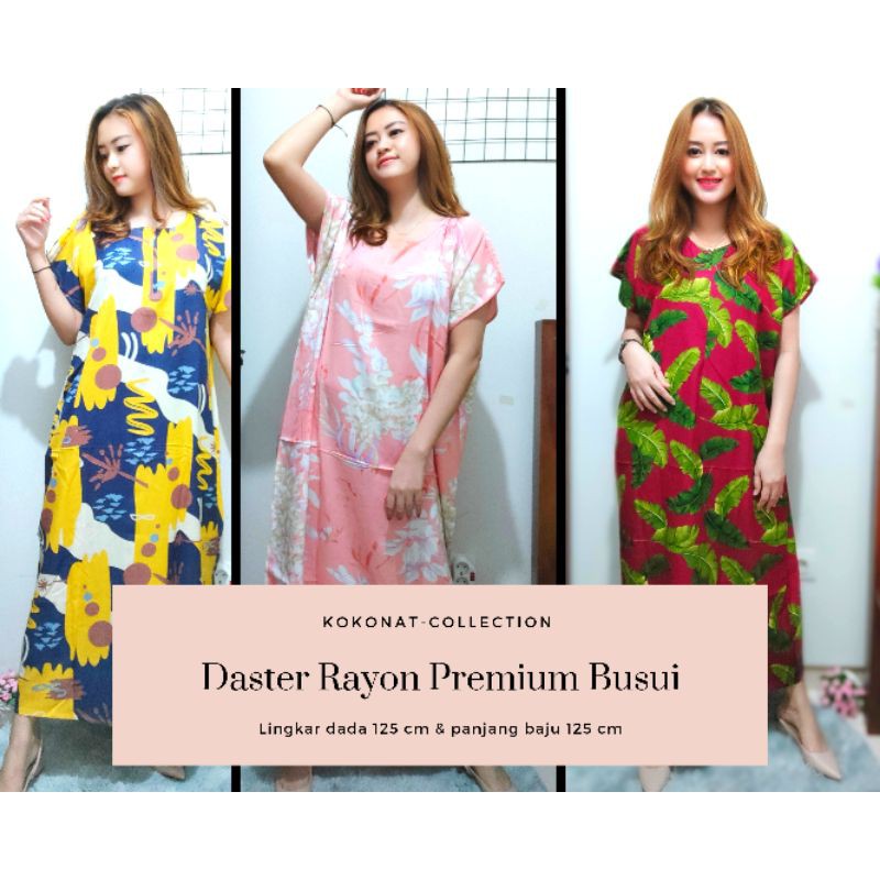 DASTER PANJANG BUSUI JUMBO RAYON PREMIUM KEKINIAN / HABEL/CSL