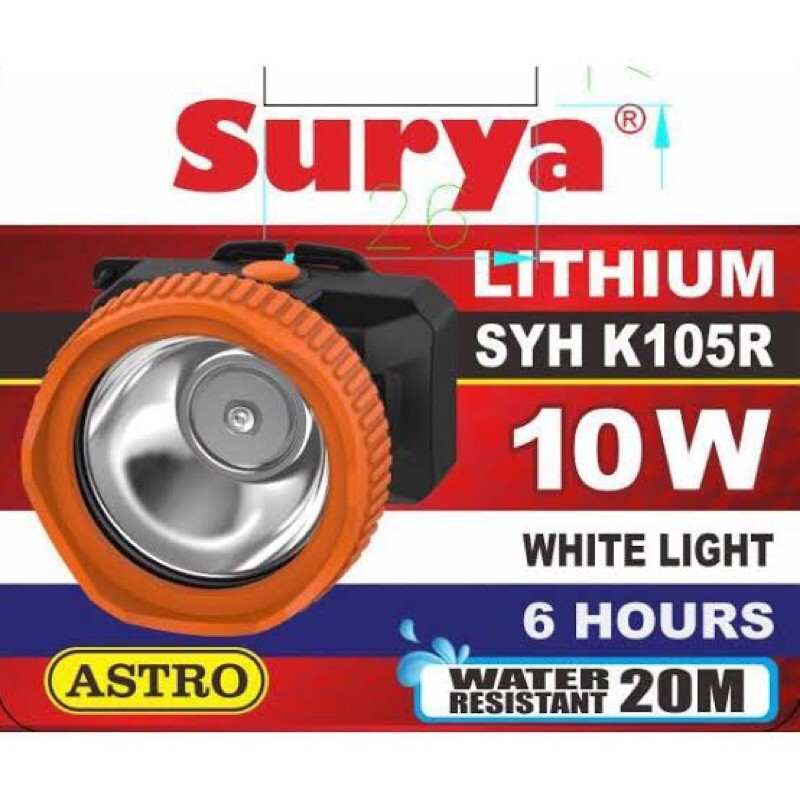 Senter Kepala Surya SYH K105R Waterproof