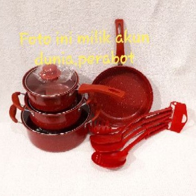 Panci Set 13 Pcs | Mini Panci Teflon Set Spatula