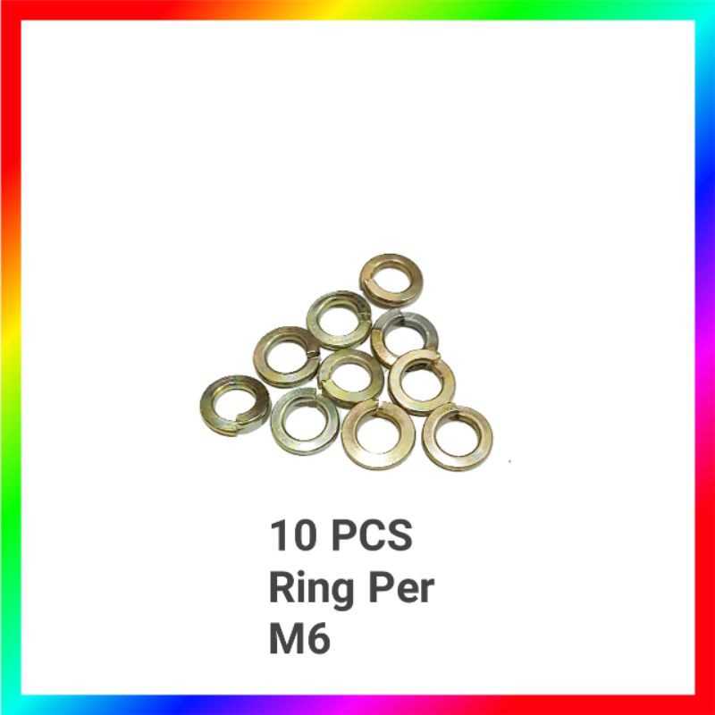 10 PCS RING PER BAUT M6