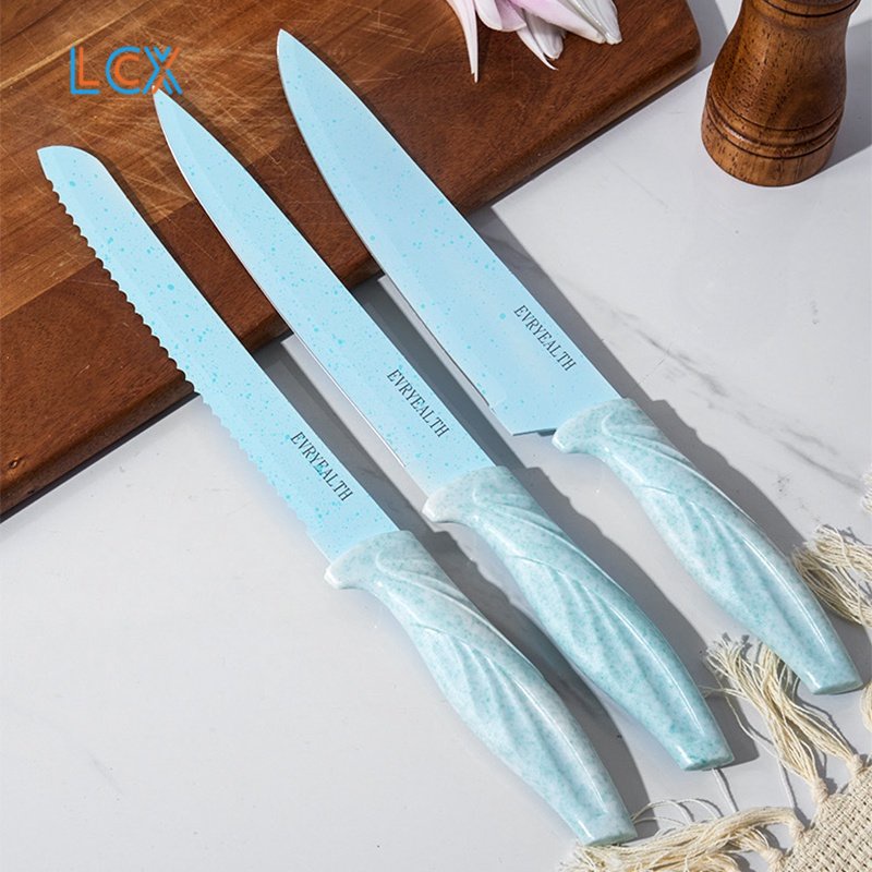 LCX Knives 6 in 1 Set Pisau Dapur Lengkap Pisau Daging Pisau Roti Pisau Serbaguna Pisau Buah Peeler VS-1851