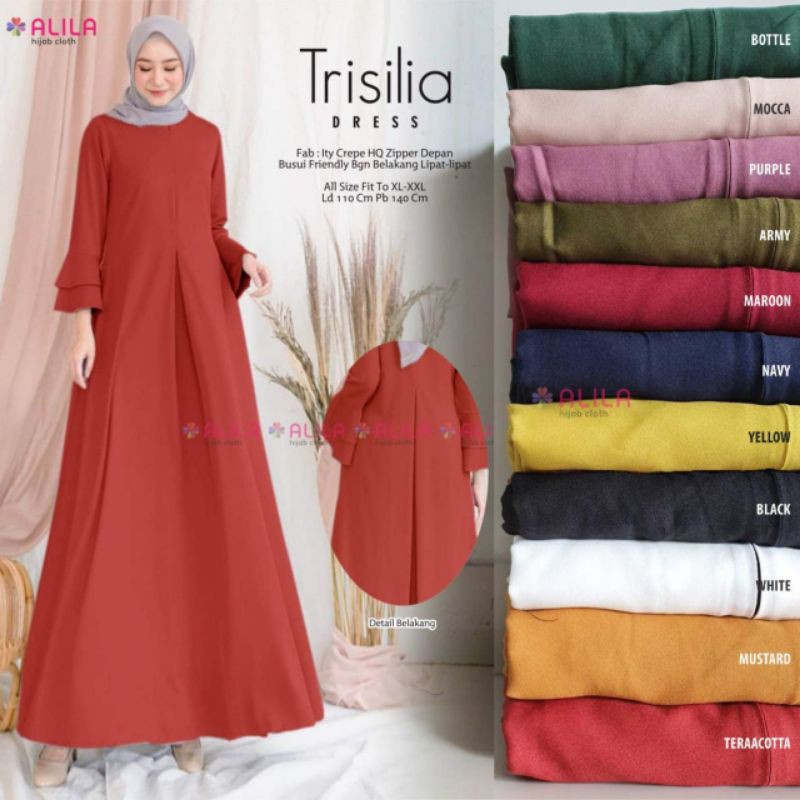 BEST SELLER TRISILIA TUNIK BY ALILA HIJAB / BAJU MUSLIMAH DRESS MUSLIMA