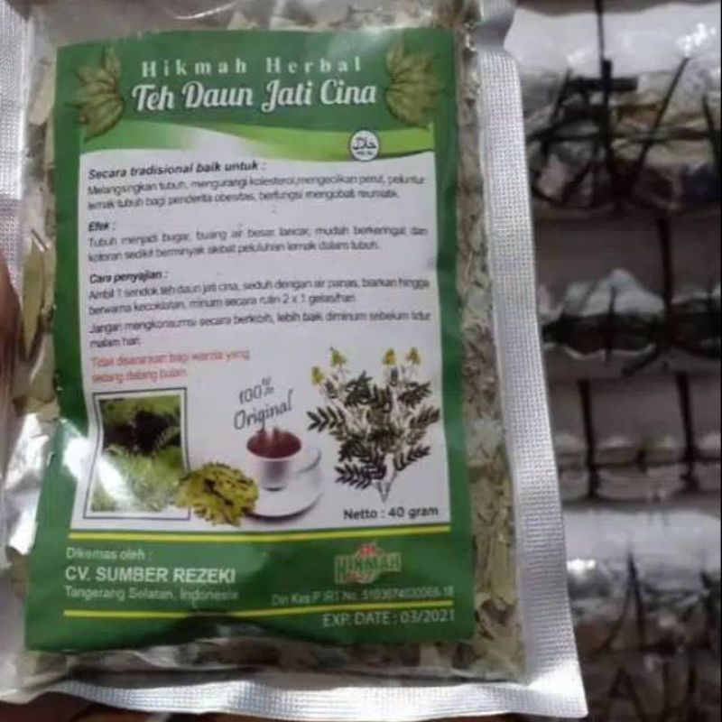 TEH DAUN JATI CINA / TEH PELANGSING PELUNTUR LEMAK AMPUH / TEH HIJAU / DILASTORE