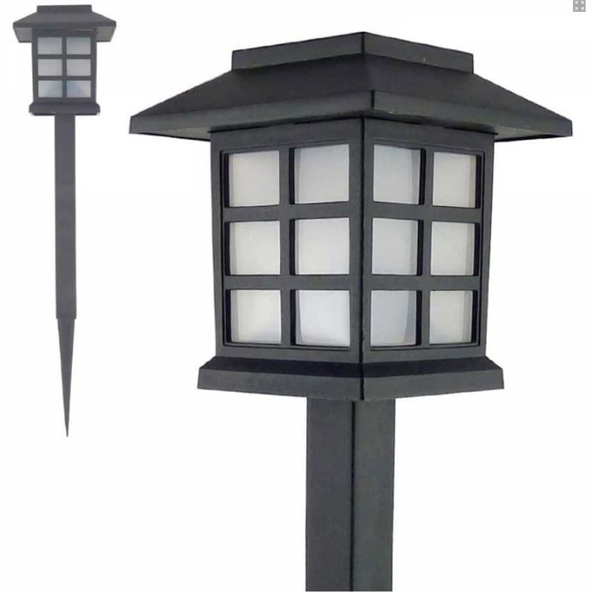 S03- Lampu Solar Light Taman LED Tancap Model Rumah Tenaga Matahari