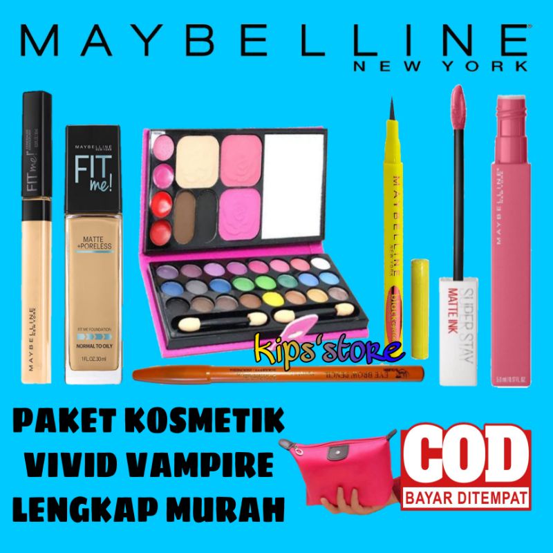 Paket Kosmetik Maybelline Fit Me Lengkap Murah 6 in 1 - Paket MakeUp Maybelline Fit Me 6 in