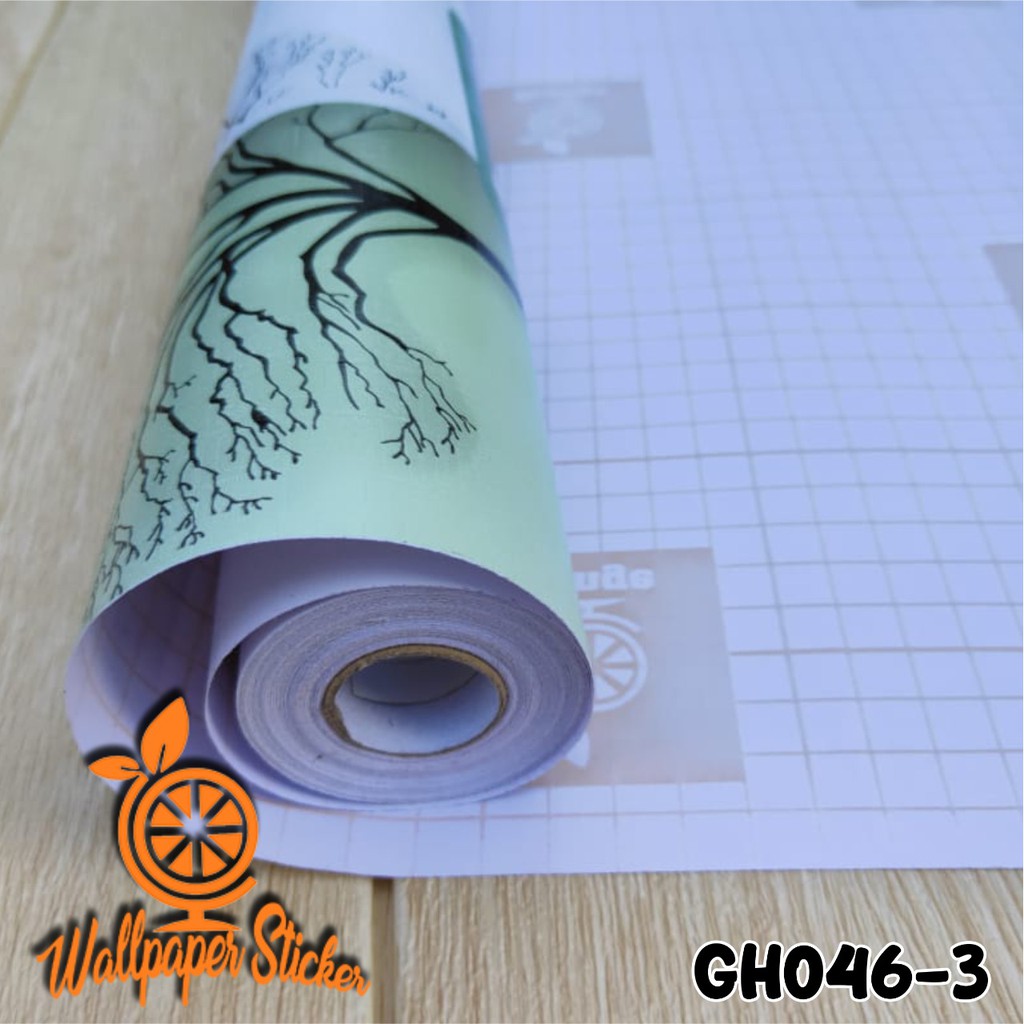 Wallpaper Dinding Wallpaper Stiker Wallpaper dinding Anak Gh Kotak Hijau ukuran45CM x 8Mtr