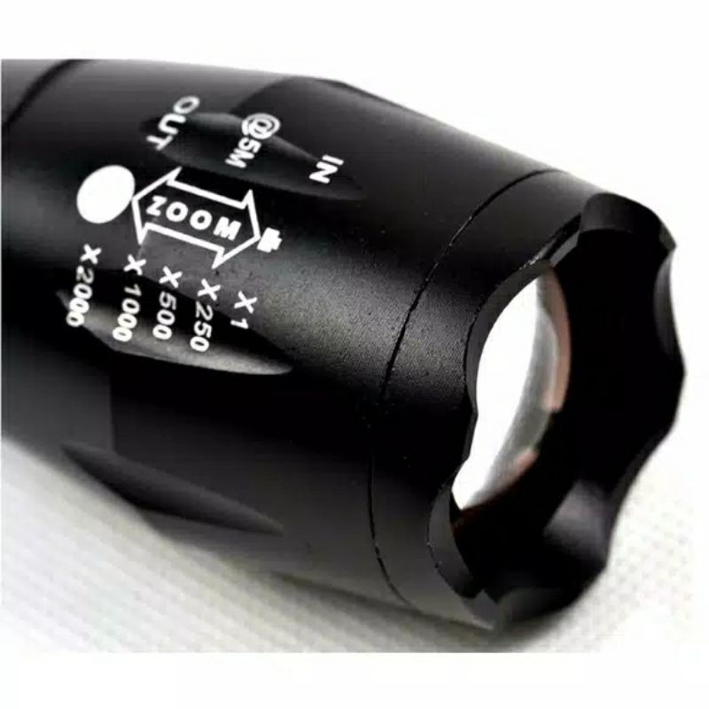 Senter Swat LED Cree XM-L T6 E17 2000 Lumens Super Terang Wajib Punya