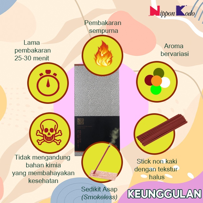 Dupa Wangi Harum Aromatherapy Alami Jepang Nippon Kodo Edo Nishiki Iki