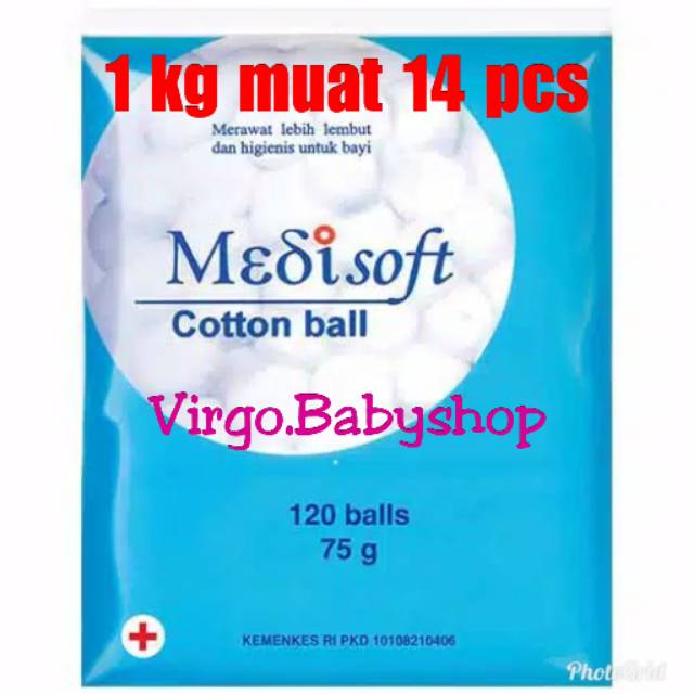 Medisoft Cotton Ball / Kapas Bola / Kapas Bulat / Kapas Bayi isi 120