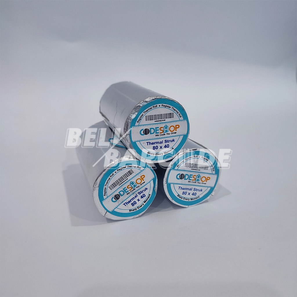 Kertas Thermal Codeshop 80 x 40 mm Cetak Struk Kasir Printer 80mm
