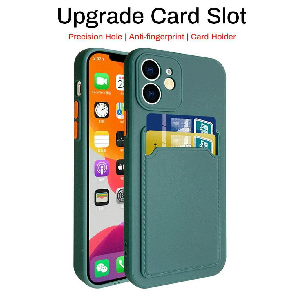 Soft Case Samsung Galaxy A52S 5G Colored Card Slot TPU Casing Holder Simpan Kartu