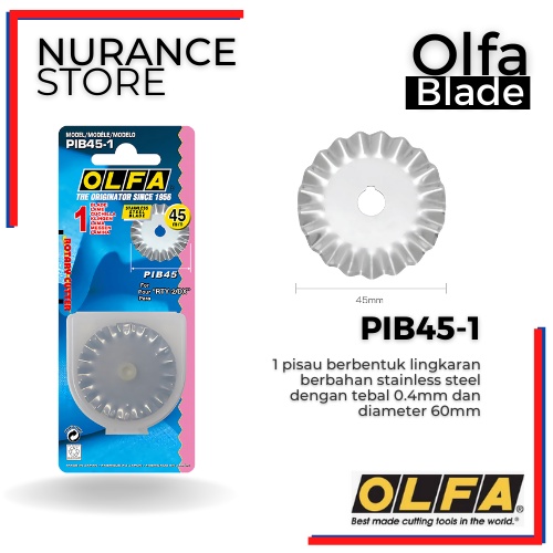 

REFILL BLADE OLFA PIB45-1 UNTUK CUTTER OLFA RTY-2/DX