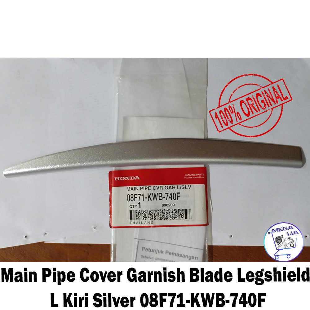 Main Pipe Cover Garnish Blade Legshield Cover L Kiri Silver 08F71-KWB-740F