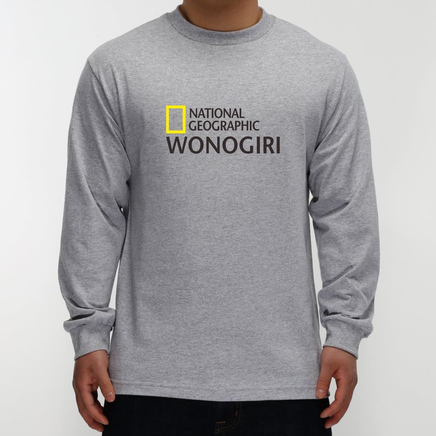kaos national geographic wonogiri panjang / baju natgeo wonogiri longsleeve