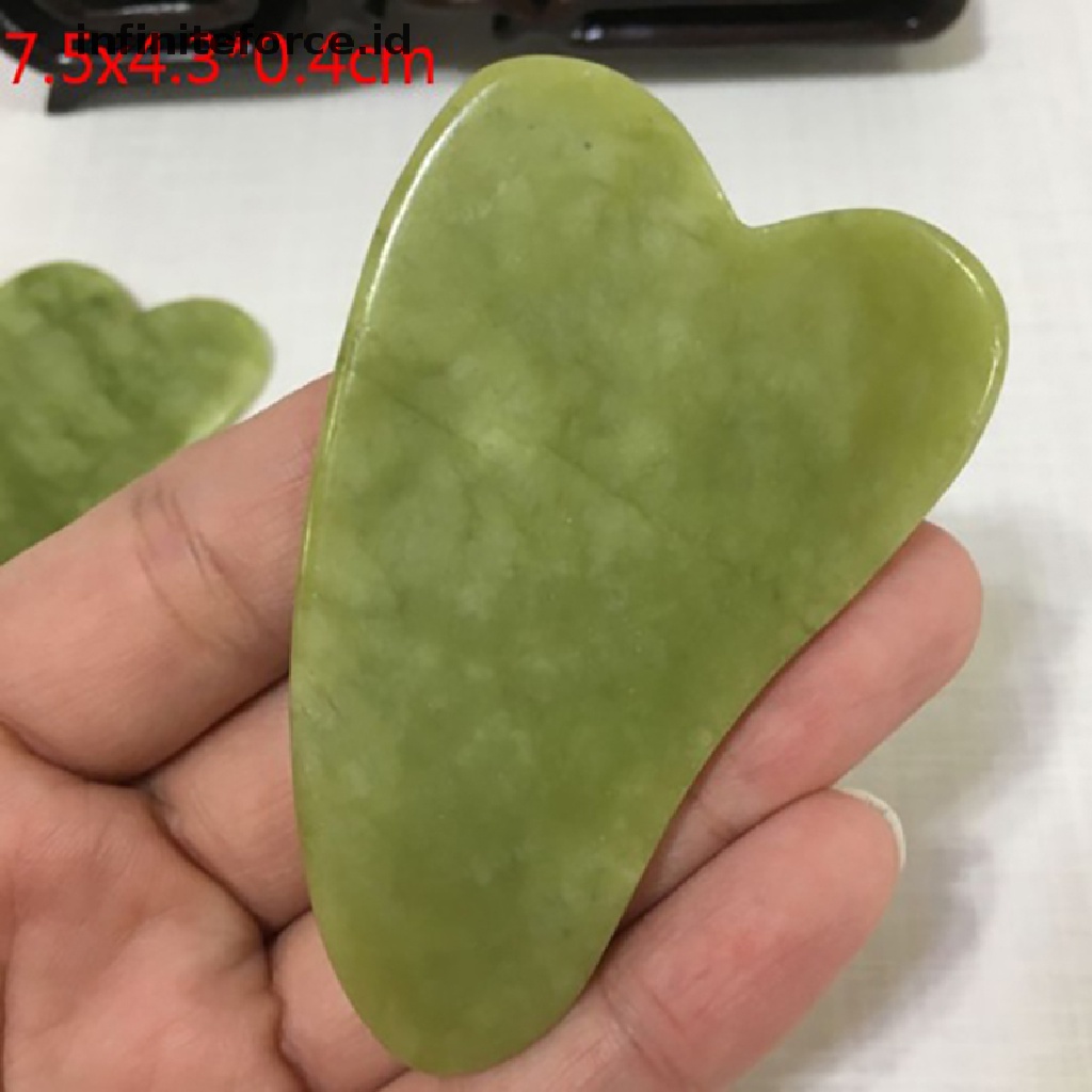 (infiniteforce.id) Alat Pijat Gua Sha Bahan Giok Alami Untuk Wajah