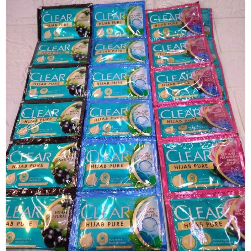 clear shampoo hijab pure sachet