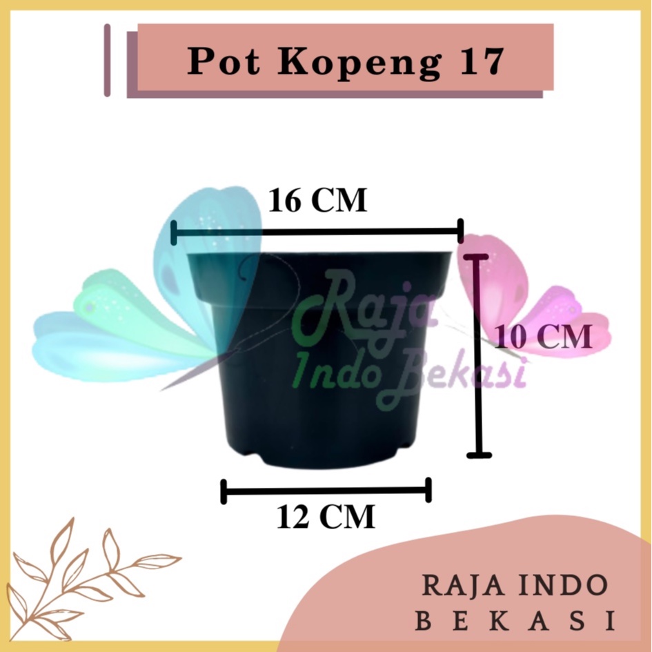 Pot Bunga Kopeng 17 Hitam By Garden Of Love Pot Bunga Plastik Murah Mirip Pot Tani 17 Putih