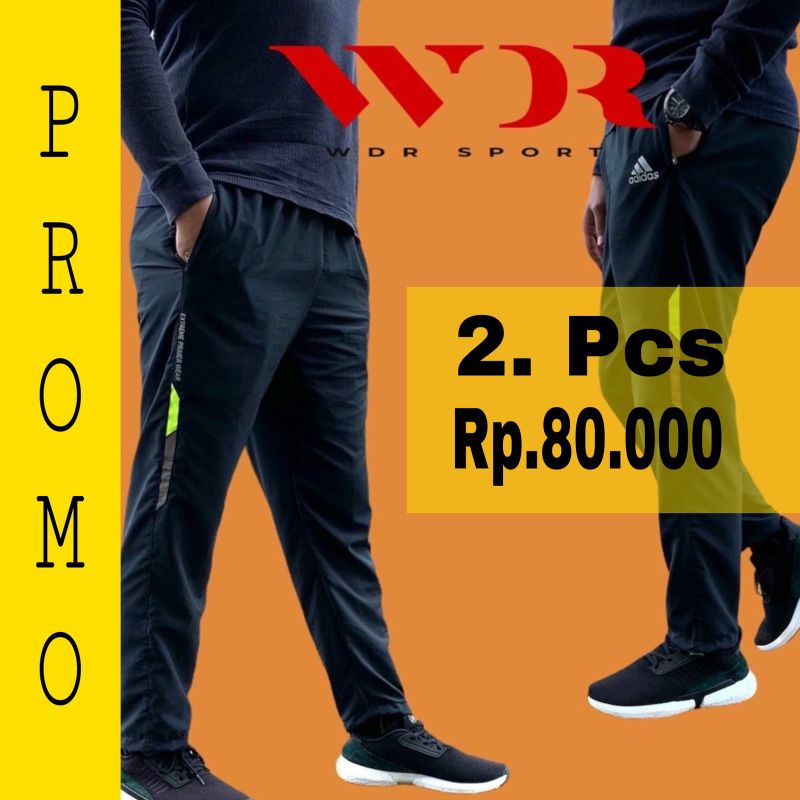 Celana Training Parasut Sport PRIA WANITA Bawahan Celana Panjang Olahraga Running Lari Cowok Cewek Laki Laki Dewasa Sepeda Senam Zumba Trening-1