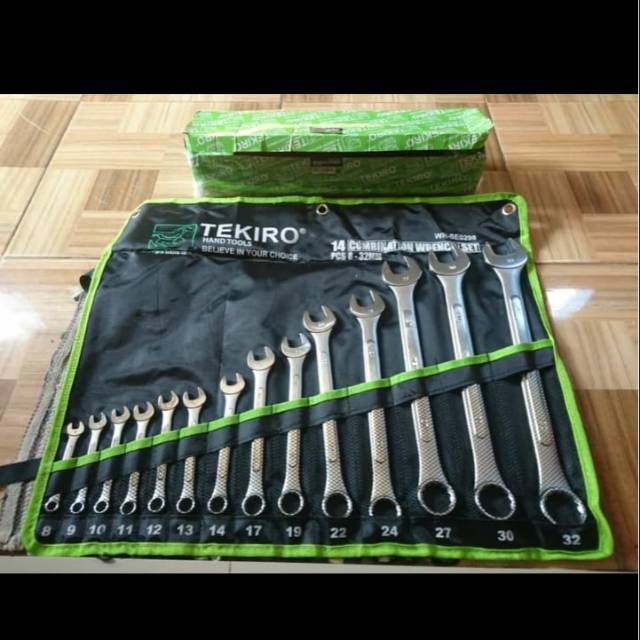 KUNCI RINGPAS SET TEKIRO 14 PCS 8 - 32MM ORIGINAL