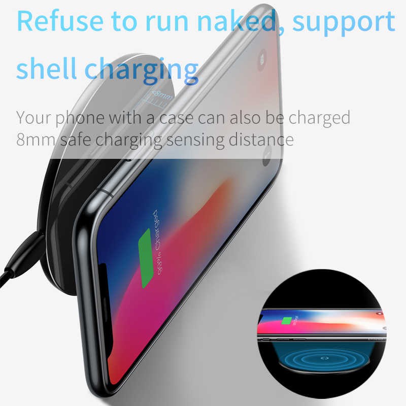 BASEUS WIRELESS CHARGER ORIGINAL FOR IPHONE SAMSUNG AIRS POD PRO 15W QUICK CHARGE QC 2.0