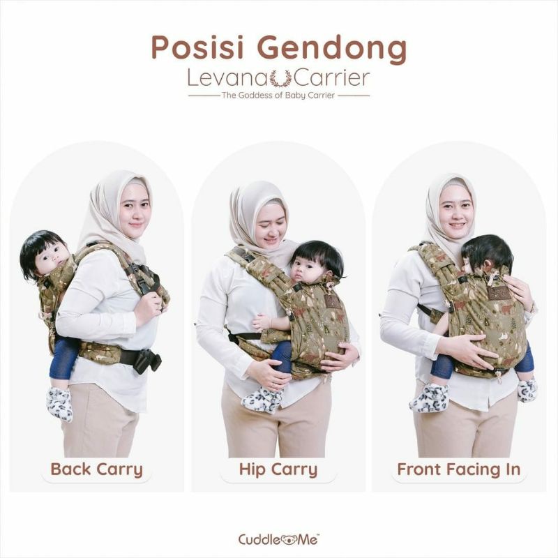 CUDDLE ME Levana Carrier Gendongan Bayi Newborn SSC Cuddle Me Levana Air Baby Carrier M Shape