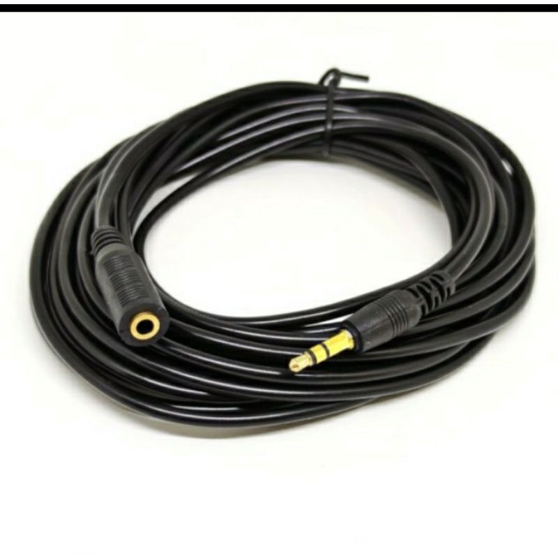 KABELAUDIO JACK 3.5 MALE TO 3.5 FEMALE EXTENTION  20 M GOLD PLATED / EXTENDER