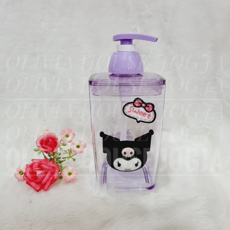 Botol Pump Sabun Cair Kuromi Ungu 420ml Botol Sabun Cair Kuromi Ungu