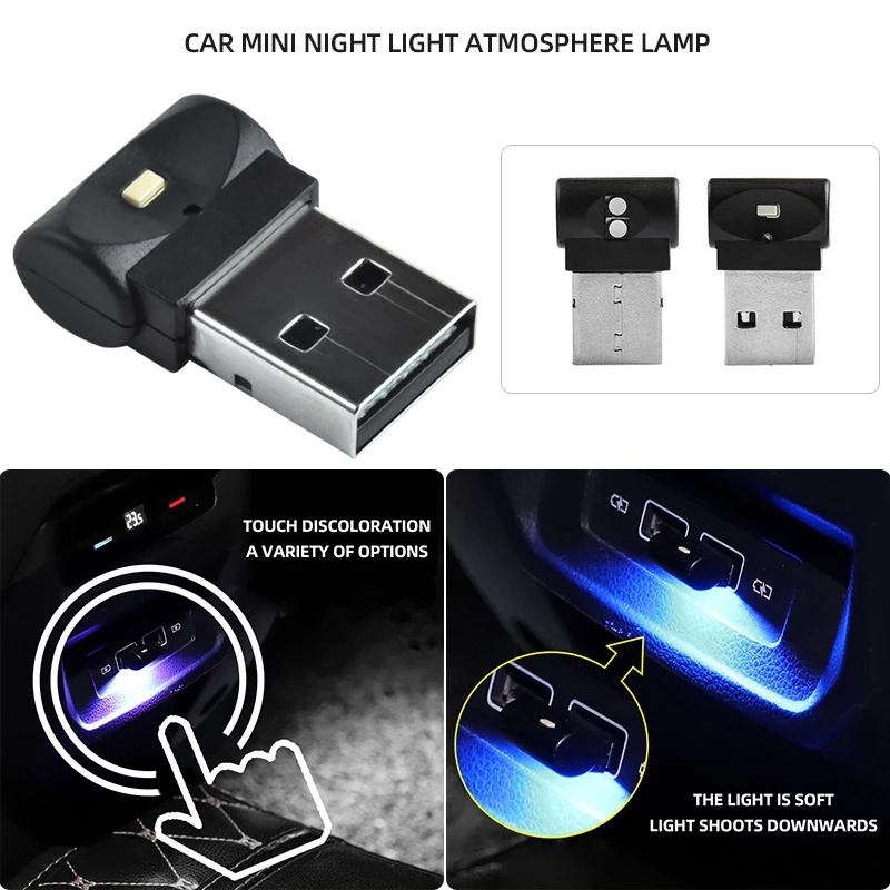 Lampu Neon LED 7 Warna Plug &amp; Play Untuk Interior Mobil