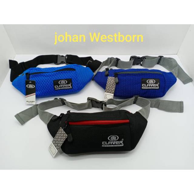 Tas Waist Bag Pria Cleaver rubber Mesh